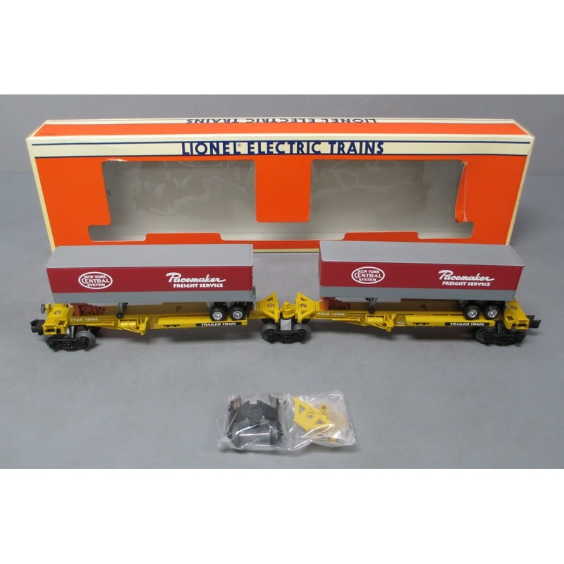 Lionel 6-16904 O New York Central T.T.U.X. Flat Cars w/2 Intermodal Containers LN/Box