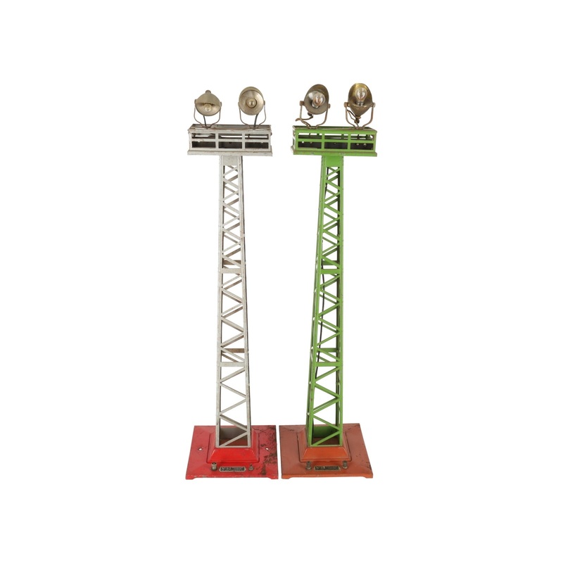 Lionel 92 Vintage Standard Gauge Dual Floodlight Towers [2] VG