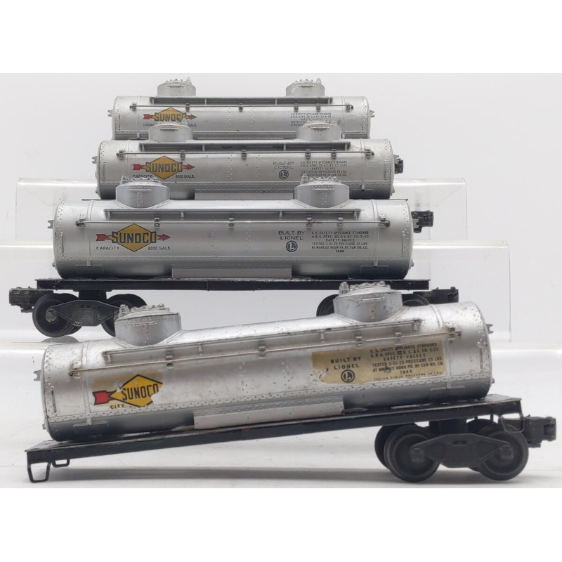 Lionel Assortment of O Scale Sunoco Double Dome Cars [4], 6-6465, 6-6435