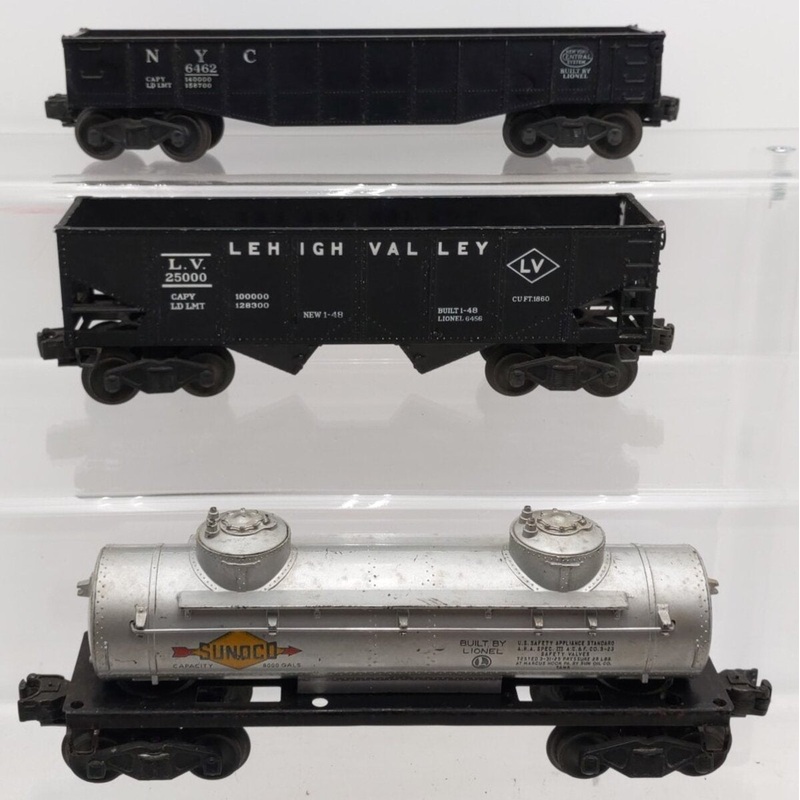 Lionel O Gauge Vintage Assorted Freight Cars- #6462/#25000 [3] VG