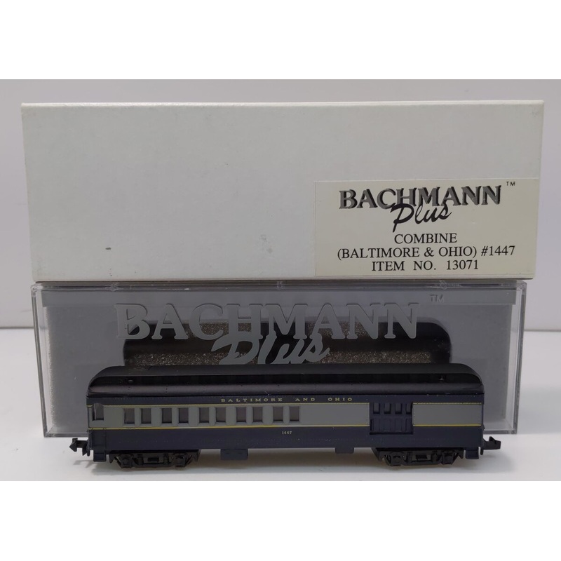 Bachmann 13071 N Scale Baltimore & Ohio 65′ Heavyweight Combine Car #1447 LN/Box