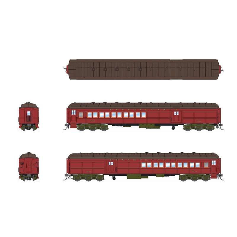 Broadway Limited 8964 HO PRR 1930’s Era Heavyweight Passenger (Set of 5)