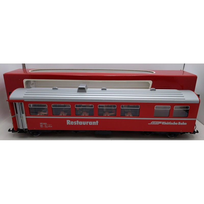 LGB 3068 Rhb Red Restaurant / Diner Car – Metal Wheels LN/Box