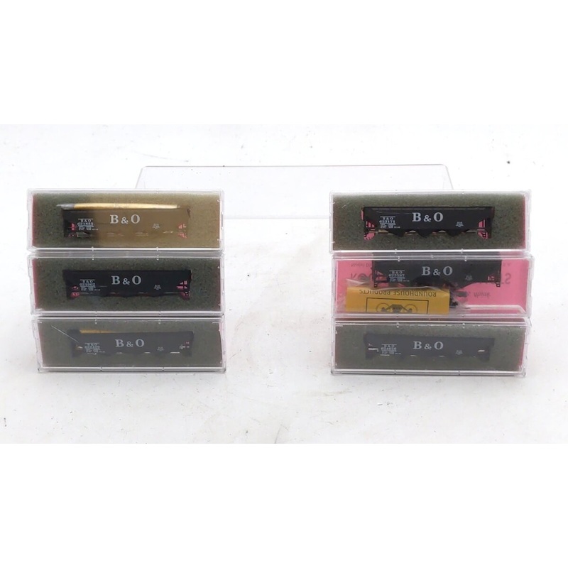 Roundhouse 8621 N Scale Baltimore & Ohio 40′ 3-Bay Offset Side Hopper Kits (6) LN/Box
