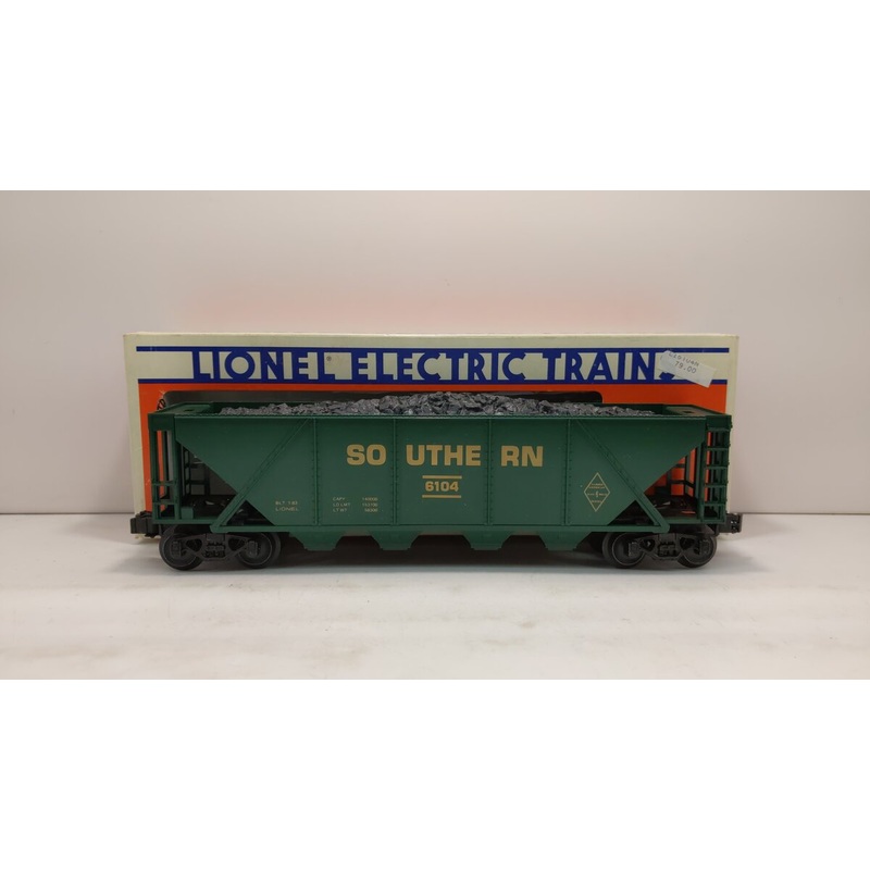 Lionel 6-6104 O Famous American Railroad Southern Hopper #6104 with Coal Load EX/Box