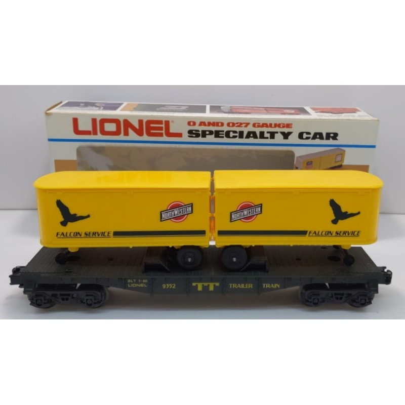 Lionel 6-9352 O Gauge Chicago & Northwestern Piggyback Flatcar w/Trailers LN/Box