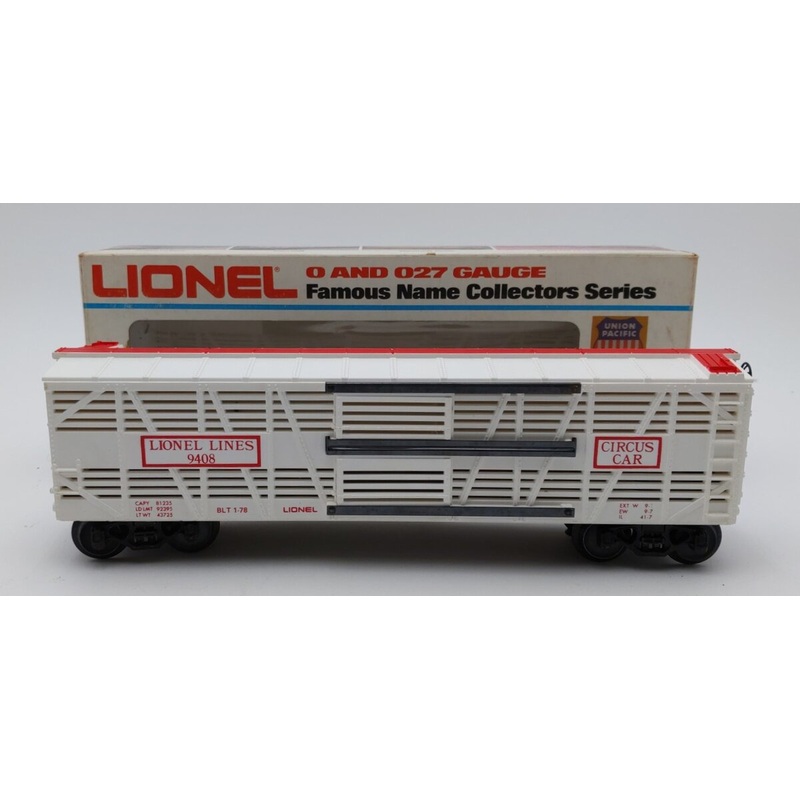 Lionel 6-9408 O Gauge Circus Stock/Animal Car #9408 LN/Box