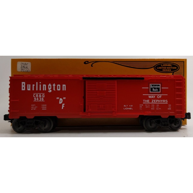 Lionel 6-9436 O Gauge Burlington Boxcar LN/Box