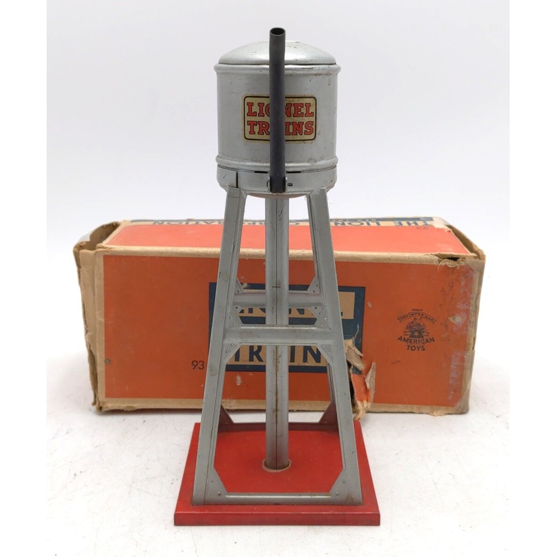 Lionel 93 Vintage O Prewar Small Metal Water Tower VG/Box