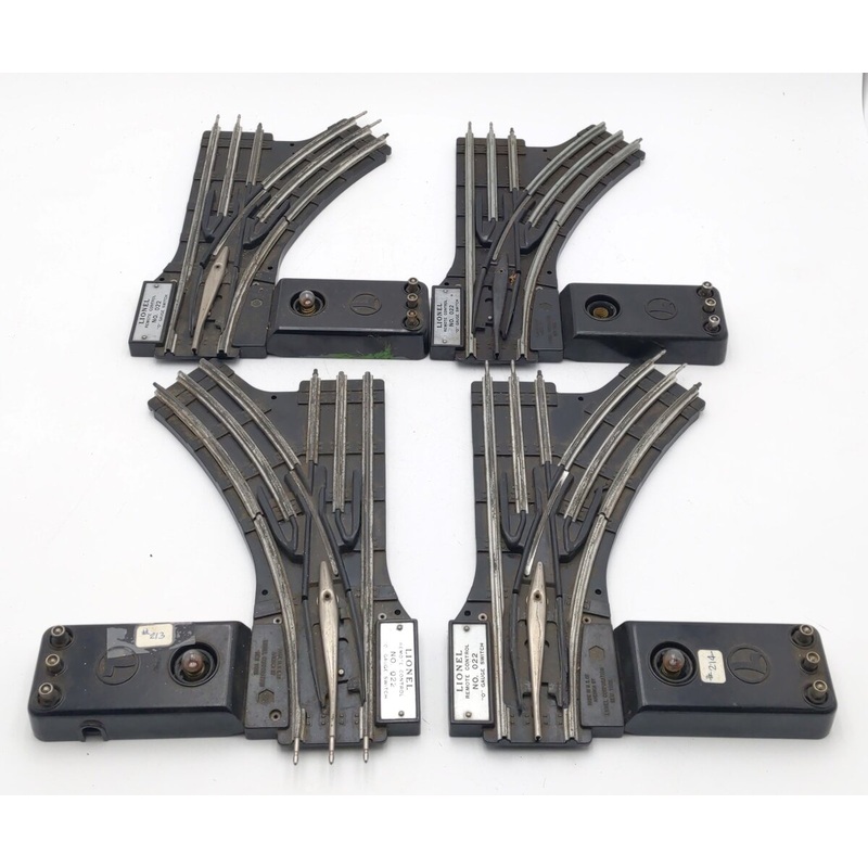 Lionel O22 Left-Hand & Right-Hand Electric Remote Switches [4] VG
