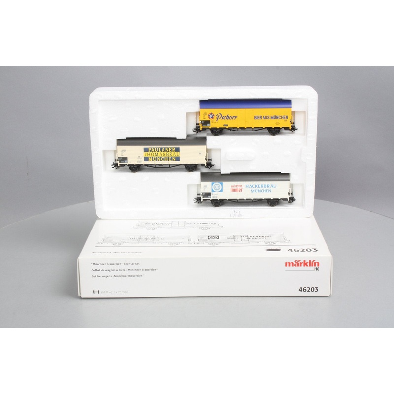 Marklin 46203 HO Munchner Brauereien Beer 3-Car Set EX/Box
