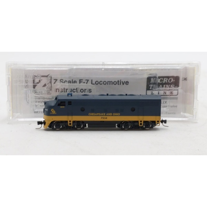 Micro-Trains 98001401 Z C&O F7 A Unit Powered Diesel Locomotive #7034 LN/Box