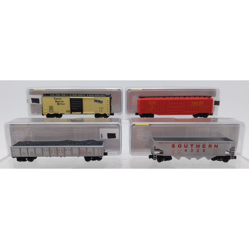 Model Power N Assorted Freight Cars -#4328, #2208, #61052, #3012 [4] LN/Box