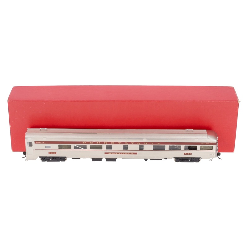 S. Soho & Co. 1808 HO BRASS PRR #7126 Parlor-Telephone-Observation Car EX/Box