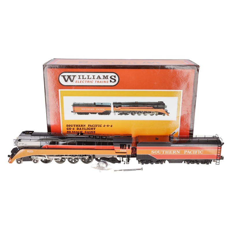 Williams X4449 2-Rail SP 4-8-4 Daylight Brass Steam Locomotive & Tender EX/Box