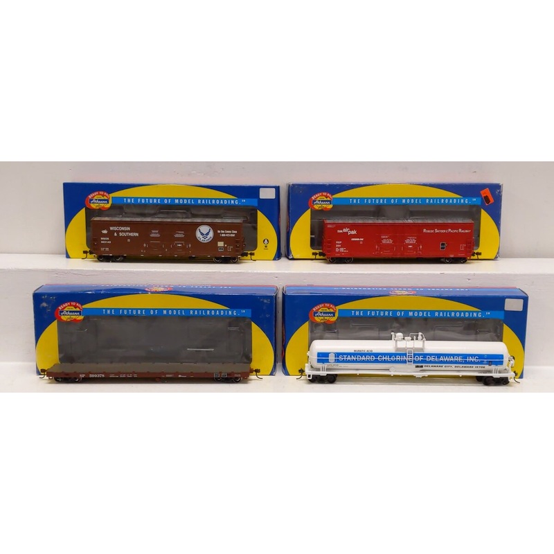 Athearn Assorted HO Freight Cars: 503143, 599378, RSP2011, GATX35049 [4] EX/Box