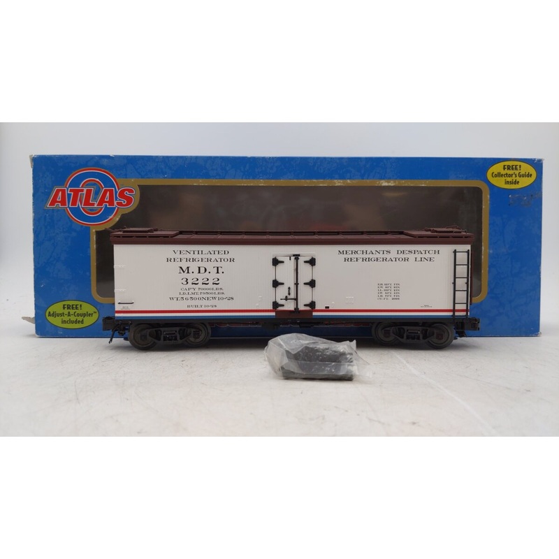 Atlas 8153-4 O Merchants Despatch 40′ Re-Built Wood Reefer Car #3222 [3-Rail] VG/Box