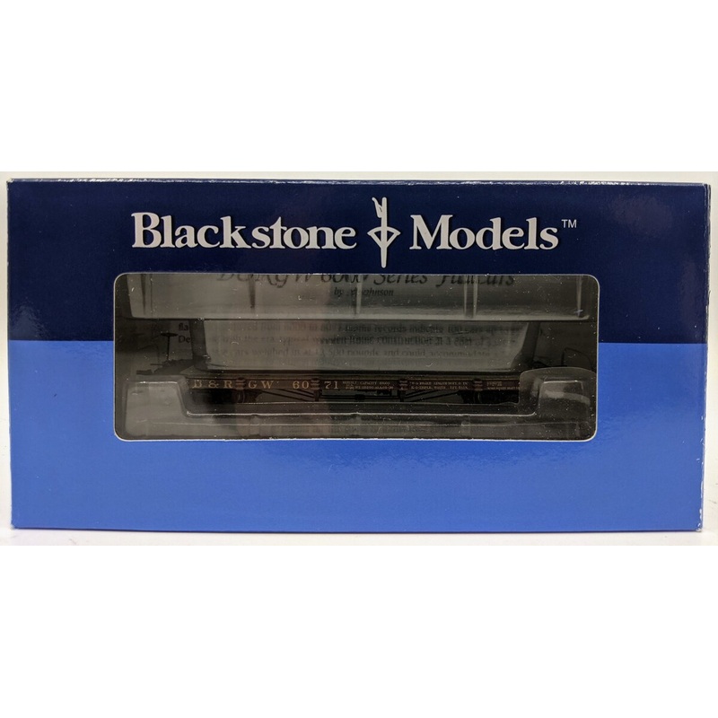 Blackstone Models B340302W hoN3 Scale D&RGW Weathered 30 Ft. Flatcar #6071 LN/Box