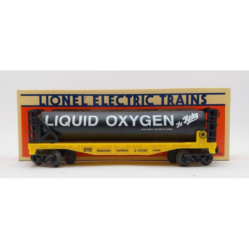 Lionel 6-16368 O Gauge Katy Liquefied Oxygen Flatcar EX/Box