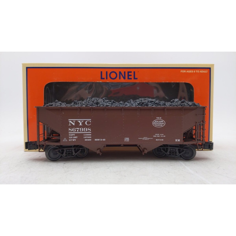 Lionel 6-17032 O Gauge New York Central 50 Ton Offset Coal Hopper #867998 EX/Box
