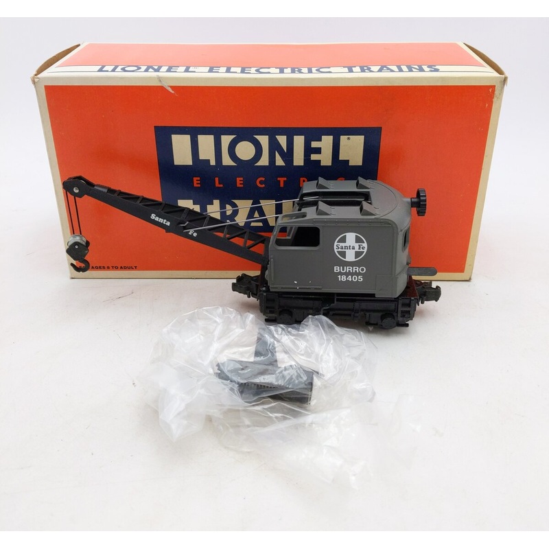 Lionel 6-18405 O Gauge Santa Fe Operating Burro Crane LN/Box