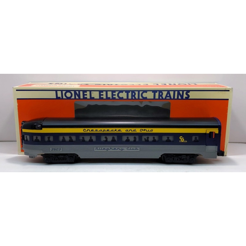 Lionel 6-19150 O Gauge C&O Aluminum Allegheny Club Observation Car #2503 EX/Box