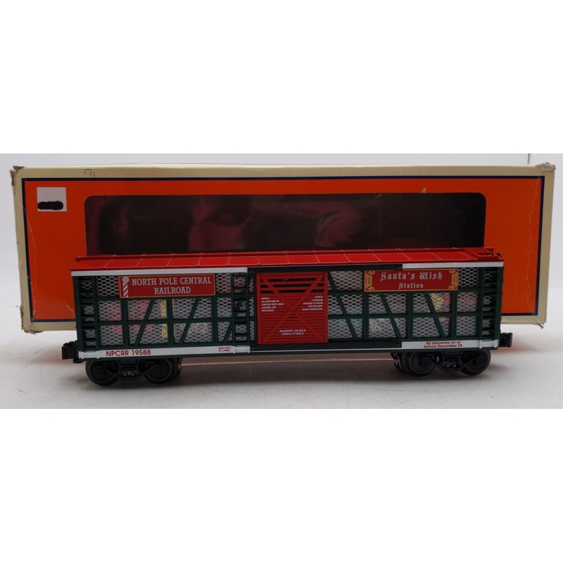 Lionel 6-19588 O NPCRR Santa Wish Station Transparent Car with Gifts #19588 EX/Box