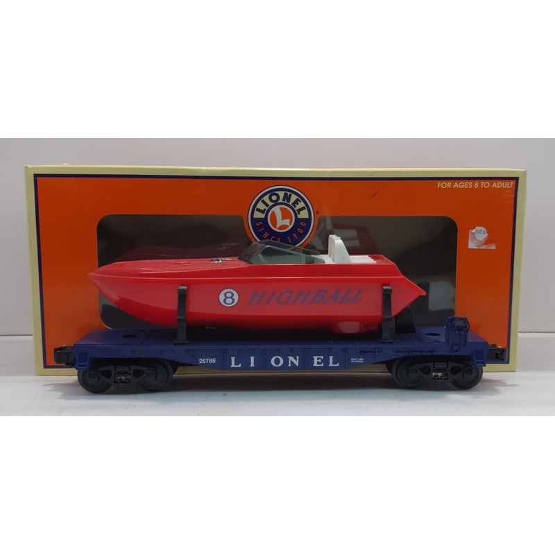 Lionel 6-26785 O Flatcar w/Power Boat EX/Box
