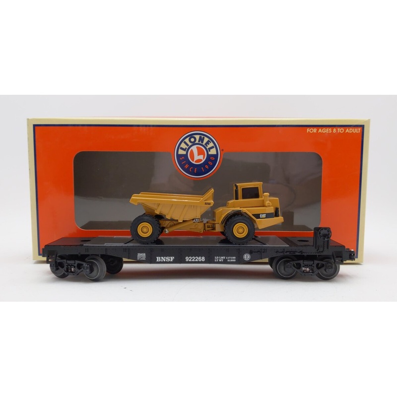Lionel 6-29458 O Gauge BNSF Flatcar w/Die-Cast Articulated Truck EX/Box