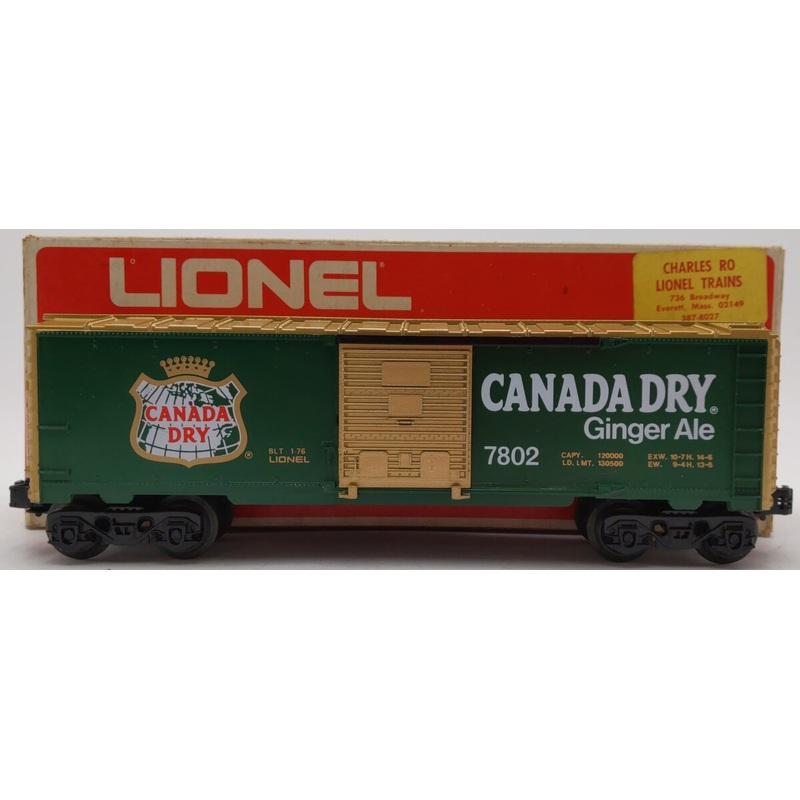 Lionel 6-7802 O Gauge Canada Dry Boxcar #7802 EX/Box