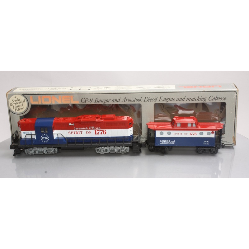 Lionel 6-8665 O Gauge BAR Jeremiah O’ Brien GP-9 Diesel Locomotive & Caboose LN/Box