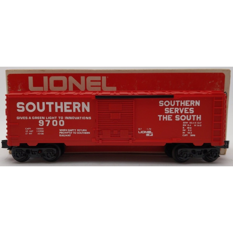 Lionel 6-9700 O Gauge Southern ‘Serves The South’ Box Car #9700 EX/Box