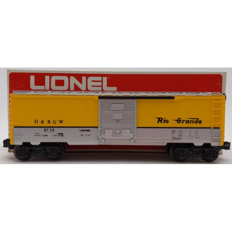 Lionel 6-9739 O Gauge Denver and Rio Grande Western Boxcar EX/Box