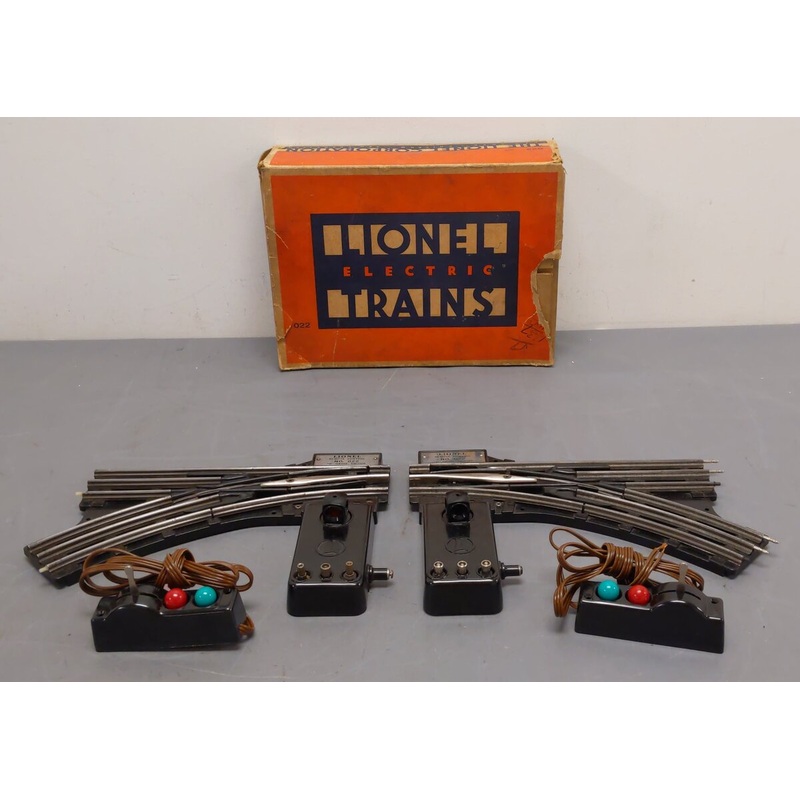 Lionel O22 Lionel Vintage O Gauge Remote LH & RH Switches [2] VG/Box