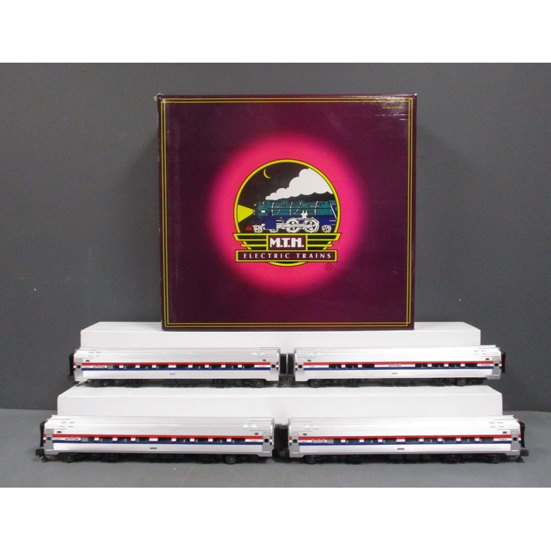 MTH 20-6519 O Amtrak Amfleet Passenger Car Set (Set of 4) EX/Box