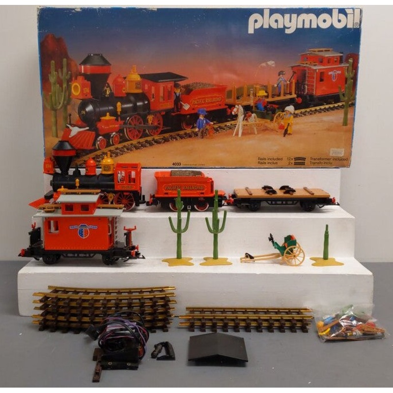 PlayMobil 4033 Western G Gauge Steam Train Set VG/Box