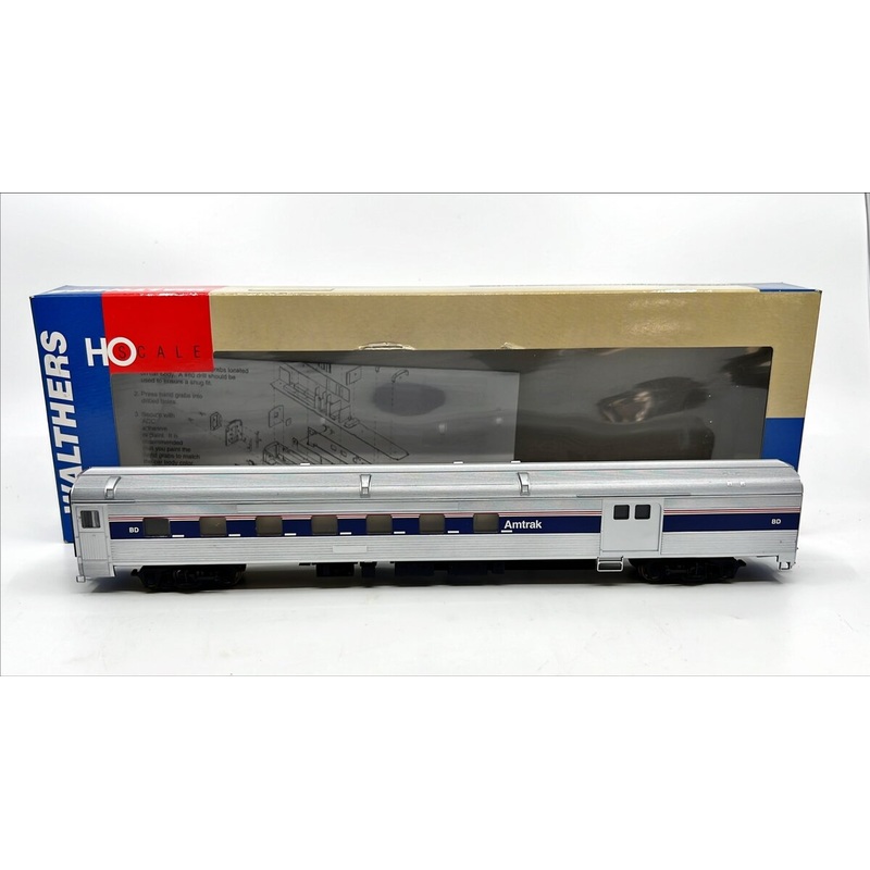 Walthers 932-6464 HO Amtrak Ph. 4 85′ Budd Baggae Dormitory Car NIB