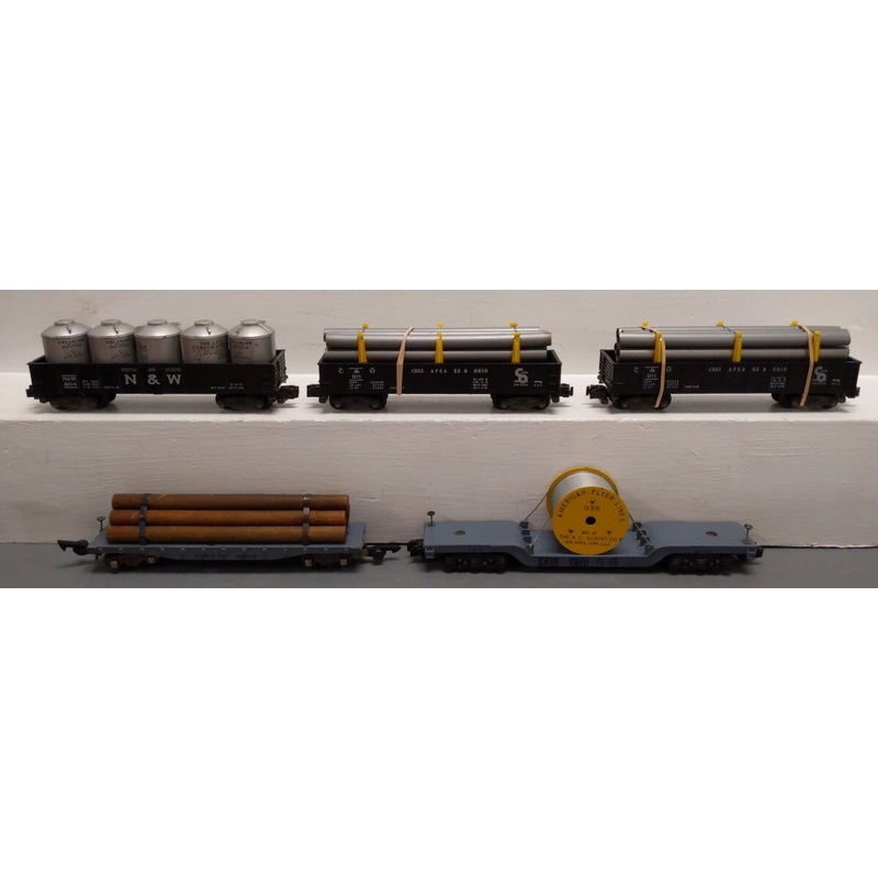 American Flyer Vintage S Gauge Freight Cars: 911, 911, 804, 42597, 7210 [5] VG