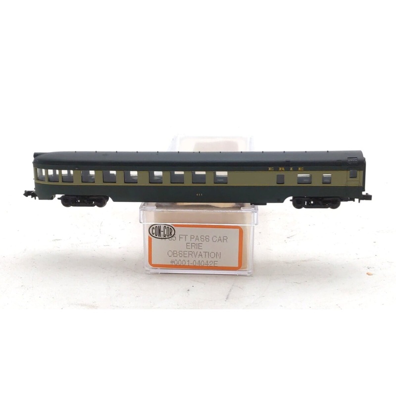 Con-Cor 0001-04042E N Scale Erie 85′ Observation Passenger Car #411 LN/Box