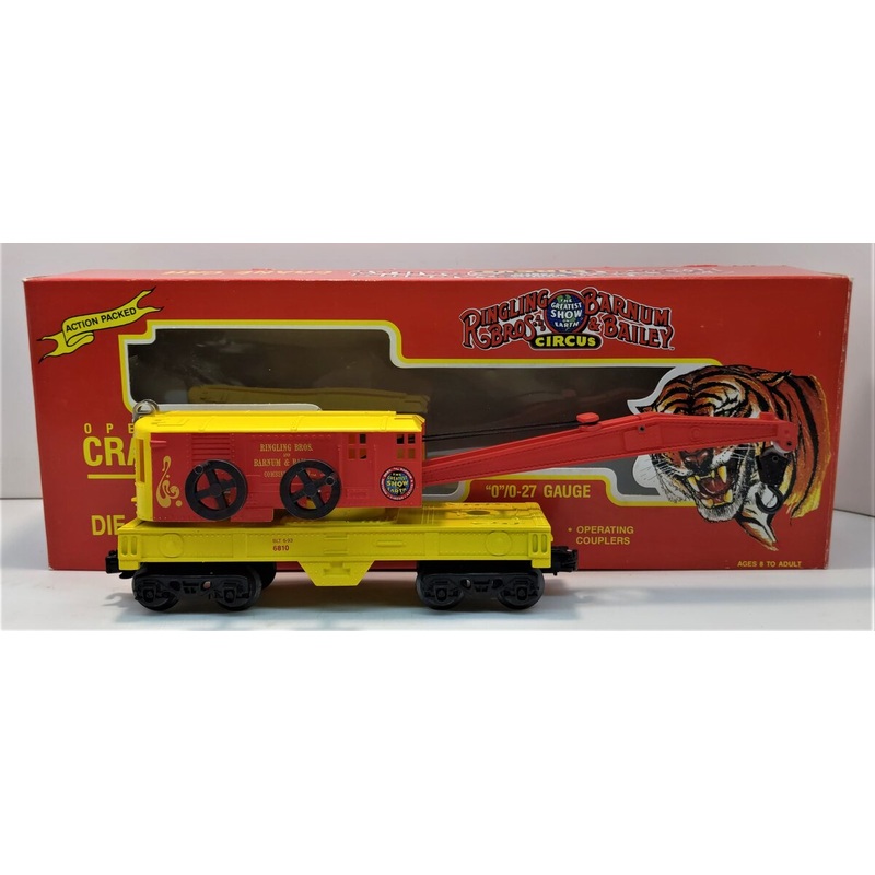 K-Line K6810 O Ringling Bros and Barnum & Bailey Operating Crane Car EX/Box