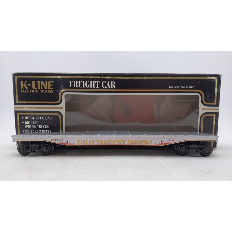 K-Line K691-5306 Circus Transport Flatcar #6915306 with 2 IHOP Cars EX/Box
