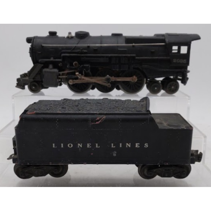 Lionel 2035 Vintage O 2-6-4 Die-Cast Postwar Steam Locomotive with 6466W Tender VG