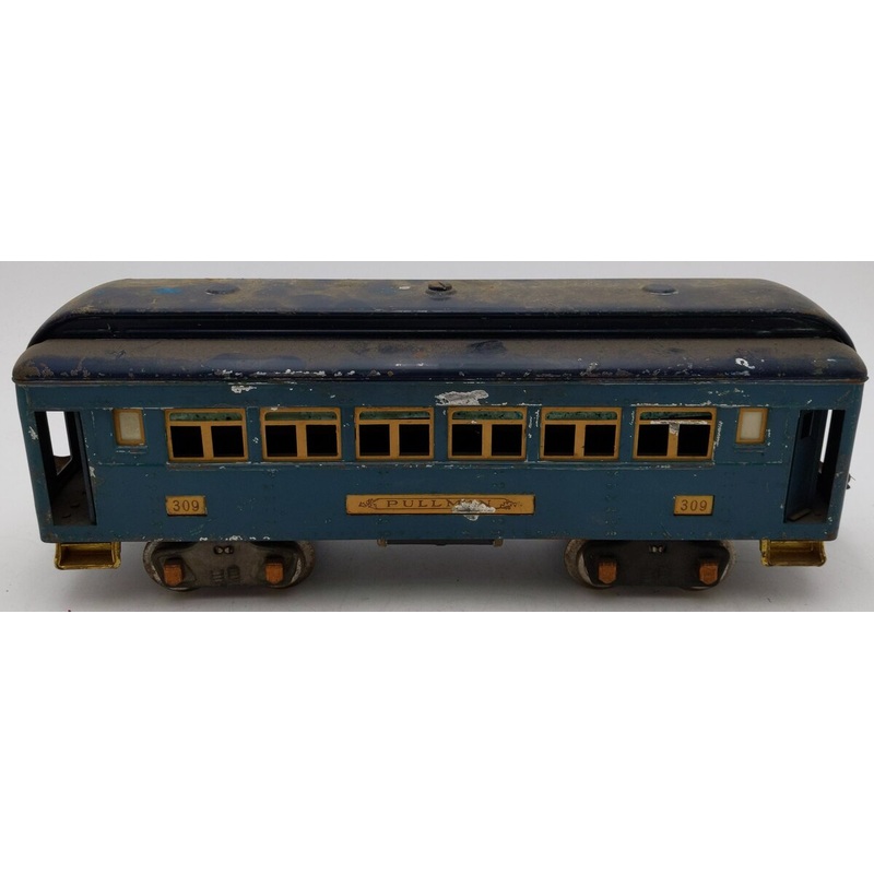 Lionel 309 Vintage Standard Gauge Blue Pullman Passenger Car VG