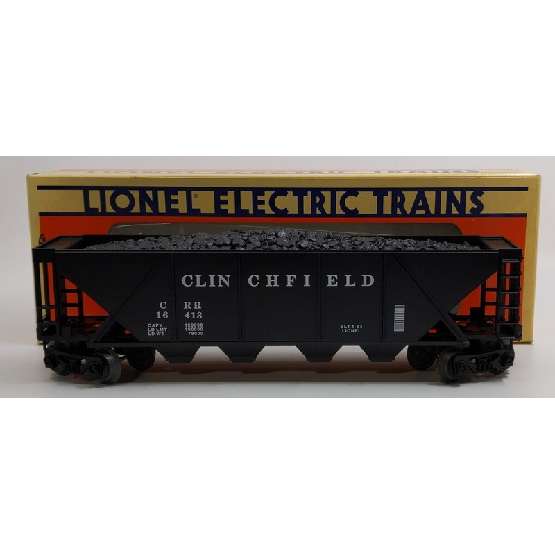 Lionel 6-16413 O Gauge Clinchfield 4-Bay Hopper with Coal Load EX/Box
