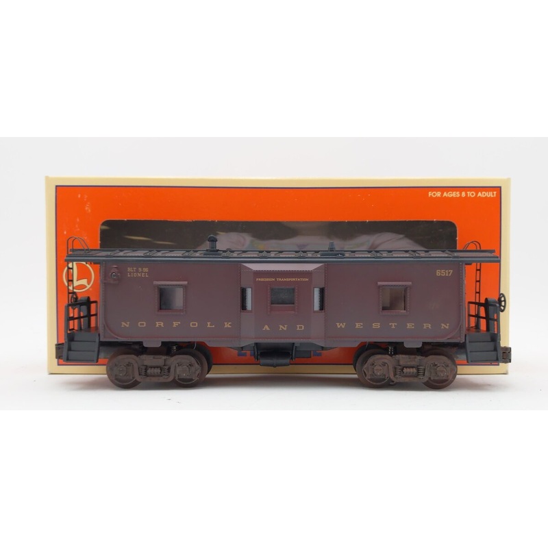 Lionel 6-19728 O Gauge Norfolk & Western Bay Window Caboose #6517 VG/Box