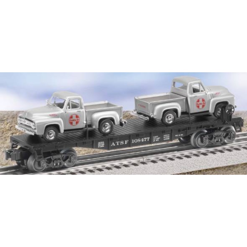 Lionel 6-26389 Santa Fe Flatcar with Pickups LN/Box