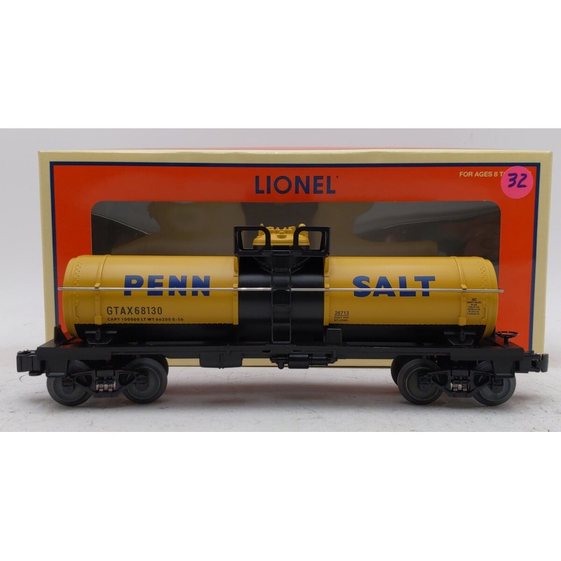 Lionel 6-26713 O Scale Penn Salt Tank Car LN/Box