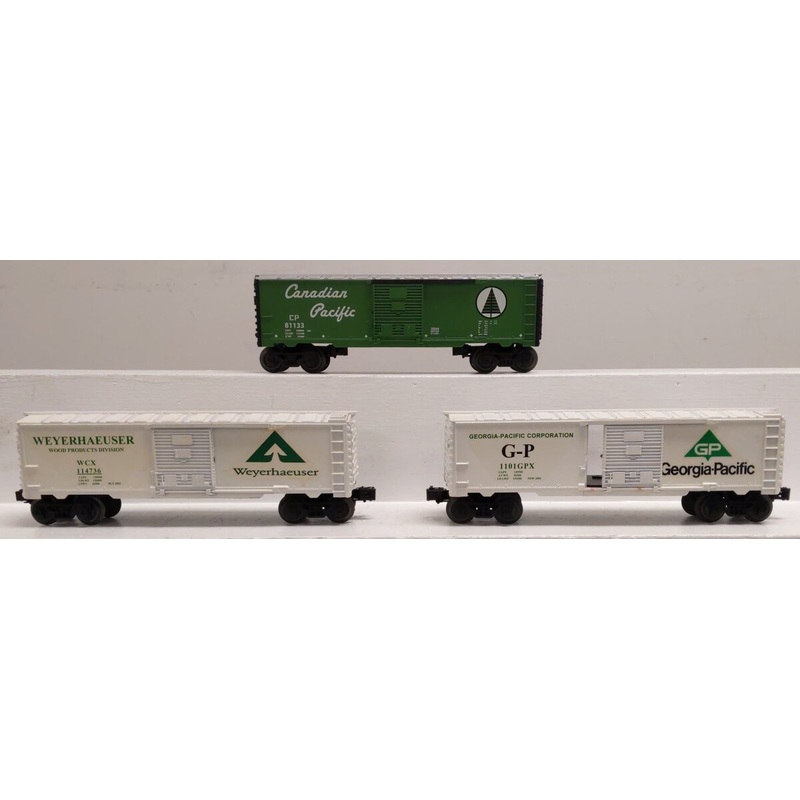 Lionel O Custom Painted Boxcars: 1101, 114736, 81133 [3] VG