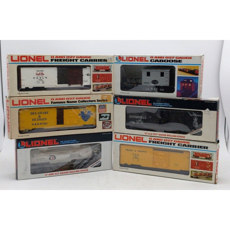 Lionel O Scale Assorted Freight Cars [6] VG/Box