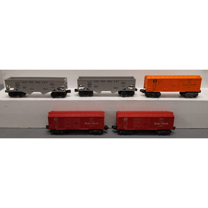Lionel Vintage O Gauge Freight Cars: X6014, X6014, X6004, 25000, 25000 [5] VG